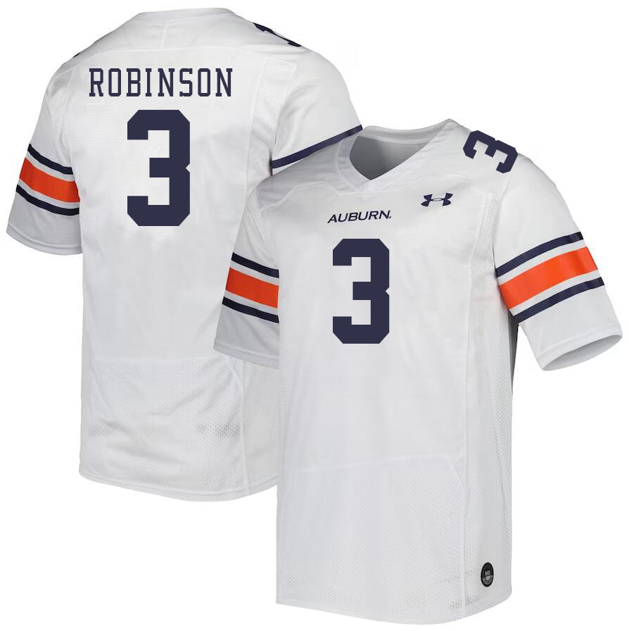 Men #3 Laquan Robinson Auburn Tigers College Football Jerseys Stitched-White